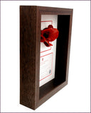 London poppy display frame in brown